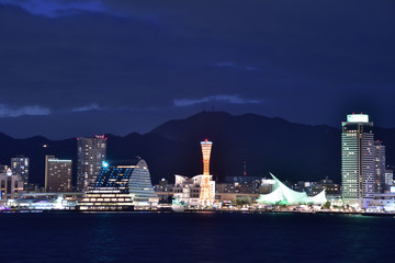 kobe skyline at night