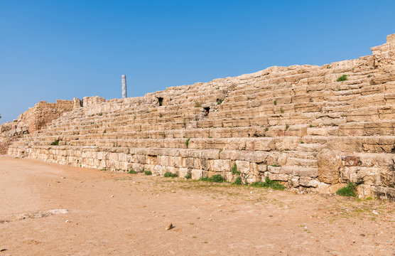 the ruins of caesarea in israel