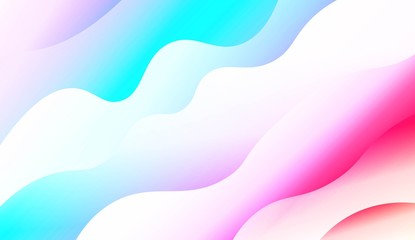 Template Background With Wave Geometric Shape. Design For Cover Page, Poster, Banner Of Websites. Vector Illustration with Color Gradient.