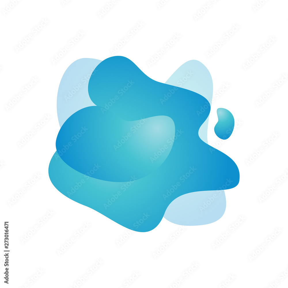 Aufkleber abstract blur free form shapes color gradient. fluid organic colorful shapes. colors effect soft tra