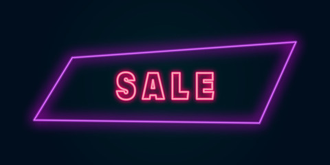 pink purple sale neon background.