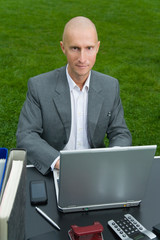 Laptoparbeit im Freien