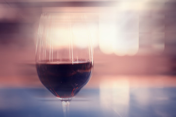 wine restaurant serving romance / beautiful concept alcohol glass, holiday dinner in a cafe
