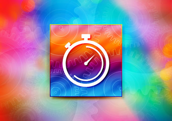 Stopwatch icon abstract colorful background bokeh design illustration