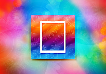 Tablet icon abstract colorful background bokeh design illustration