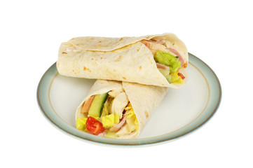 Wraps on a plate
