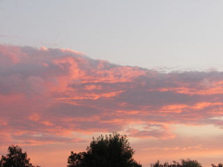 sunset in mountains