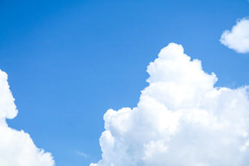 Naklejka na ściany i meble summer blue sky soft cloud white huge cloud sunshine