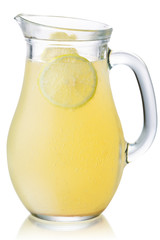 Lemonade pitcher isolated, paths