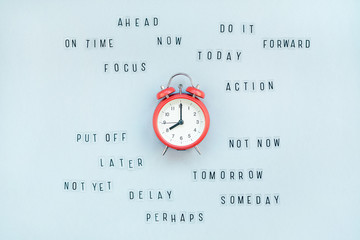 Concept of procrastination and time management