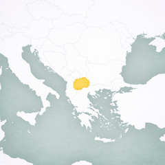 Map of Balkans - Macedonia