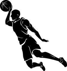 Slam Dunk Basketball Silhouette