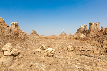 Dallol salt mountains in the Danakil Depression