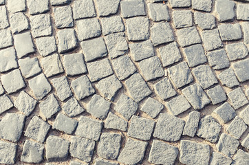 texture of gray street pavers