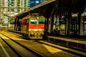 Naklejka premium train at the station