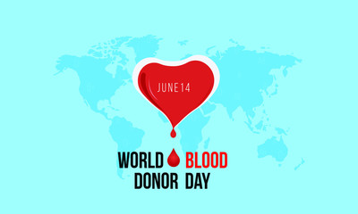 Vector illustration of Donate blood concept for World blood donor day-June 14. - Vector