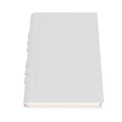 White book. 3d rendering illustration isolated