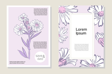 Flower card purple 