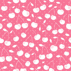 vector seamless pattern with cherry