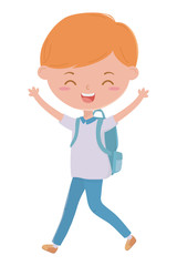 Boy kid of school design