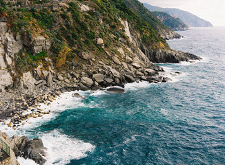 Coastal views in Vernazza, Italy
