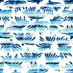 Fototapeta na wymiar Vector sea seamless pattern with hand drawn textures. Modern abstract design