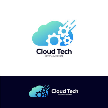 cloud logo designs template, tech logo designs concept	