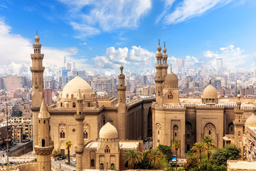 Mosque and Madrasa of Sultan Hasan in Cairo, Egypt - obrazy, fototapety, plakaty