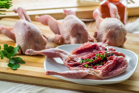 Codornices ali&ntilde;adas