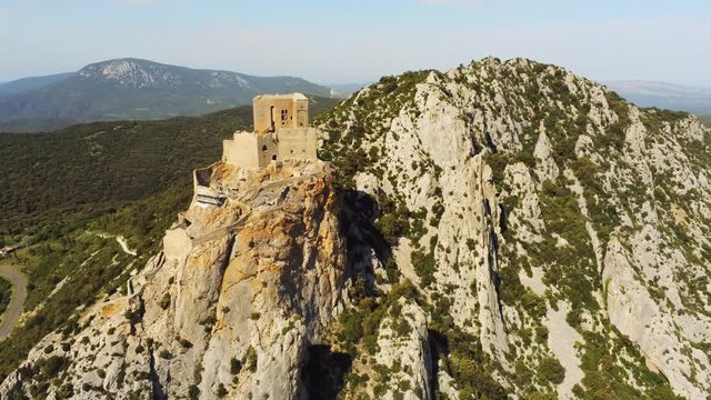 Queribus is a ruined castle in the commune of Cucugnan. It is regarded as the last Cathar stronghold. at an altitude of more thatn 700 meter it has incredible views of all the surroundings. It is