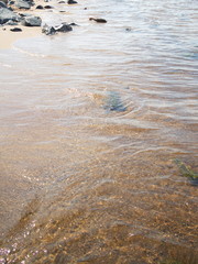 coastal granite stones washed by the waves