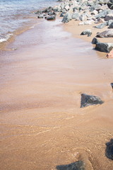 coastal granite stones washed by the waves
