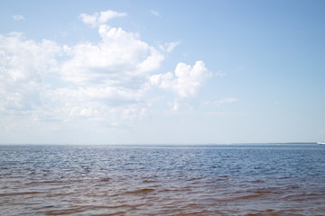 Obraz premium Seascape with calm sea in fine weather.