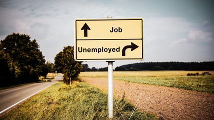 Street Sign to Job versus Unemployed