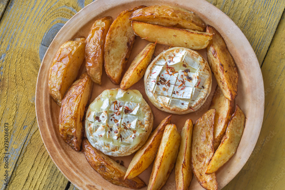 Sticker Baked Camembert cheese with potato