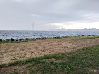 Rain and dark over the coast