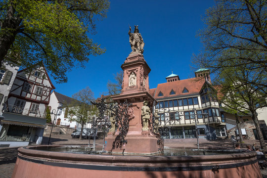 historic city bensheim in hesse germany