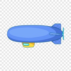 Long airship icon. Cartoon illustration of long airship vector icon for web