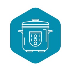 Automatic cooker icon. Outline automatic cooker vector icon for web design isolated on white background