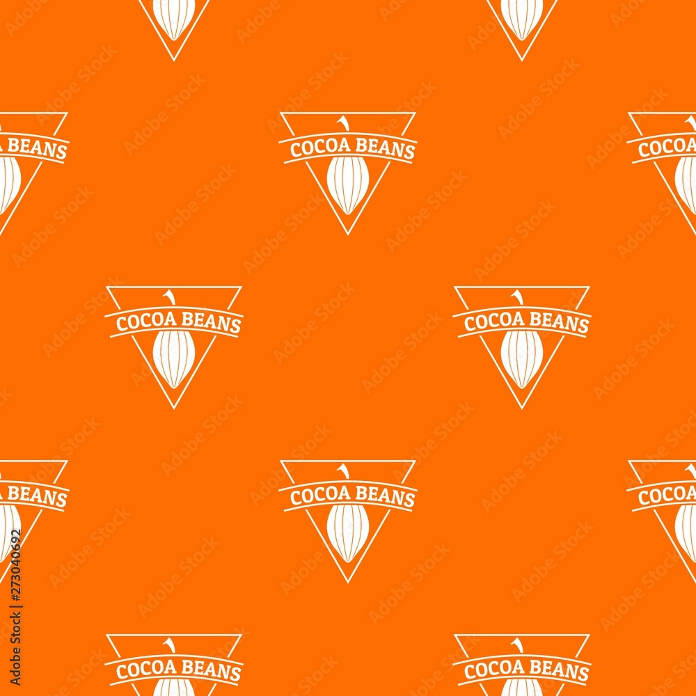 Aufkleber cocoa beans pattern vector orange for any web design best