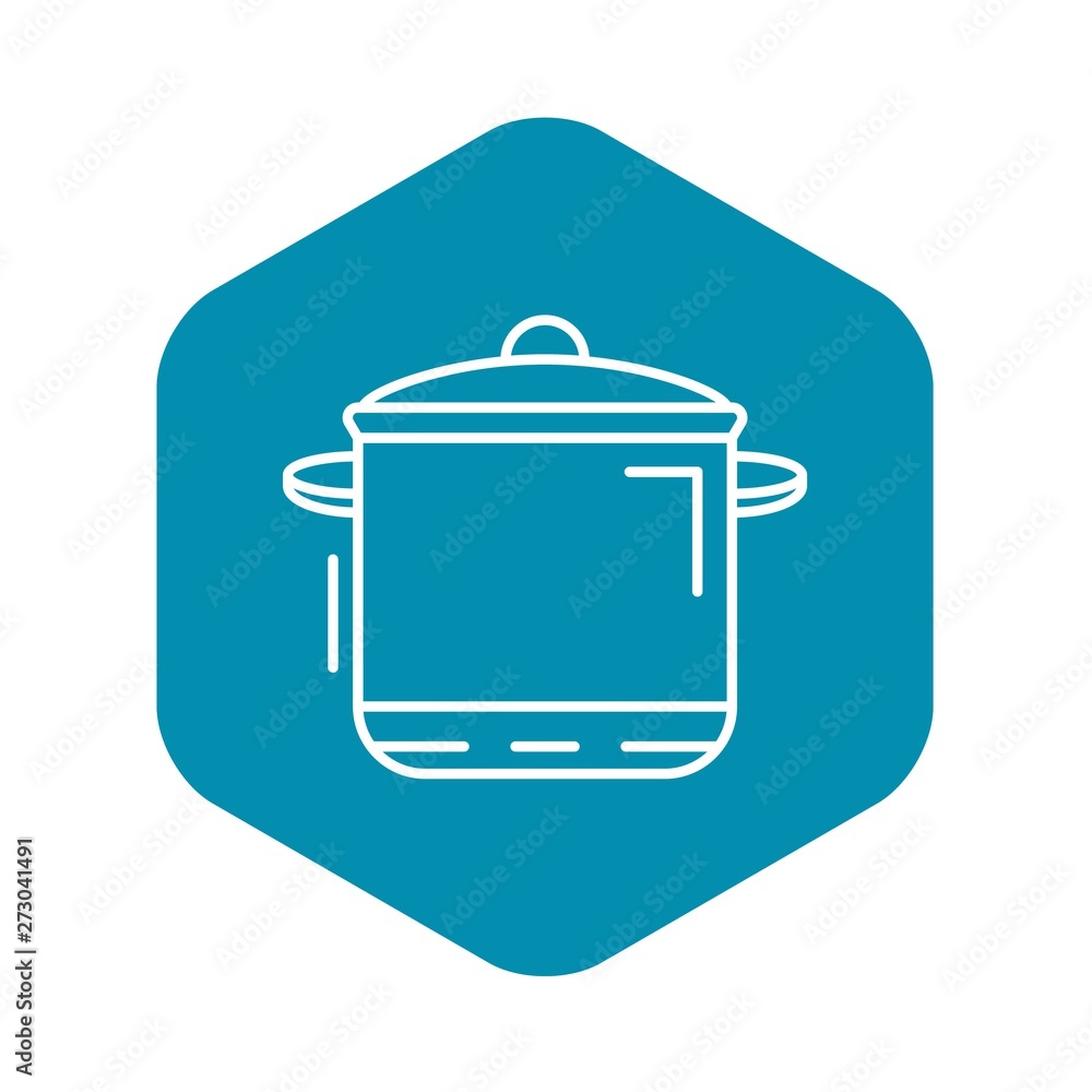 Poster cooker pan icon. outline cooker pan vector icon for web design isolated on white background