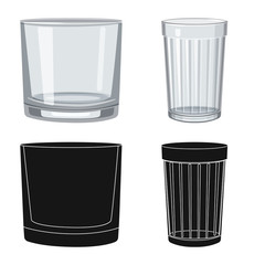 Isolated object of form and celebration logo. Set of form and volume vector icon for stock.