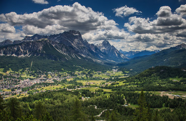 Fototapeta premium landscape forest in trentino with dolomiti mountain