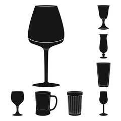 Vector illustration of texture and volume logo. Collection of texture and container stock vector illustration.