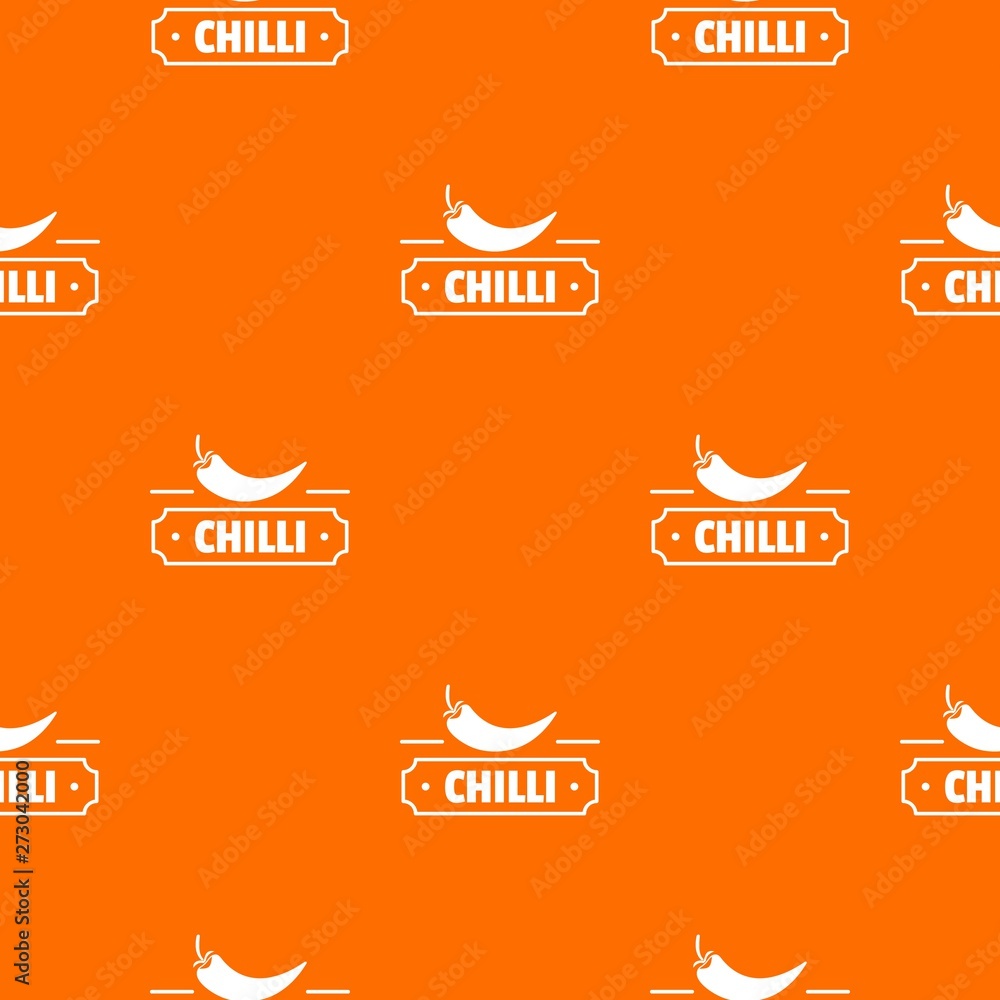 Poster chilli spice pattern vector orange for any web design best