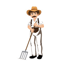 character man worker vector ilustration
