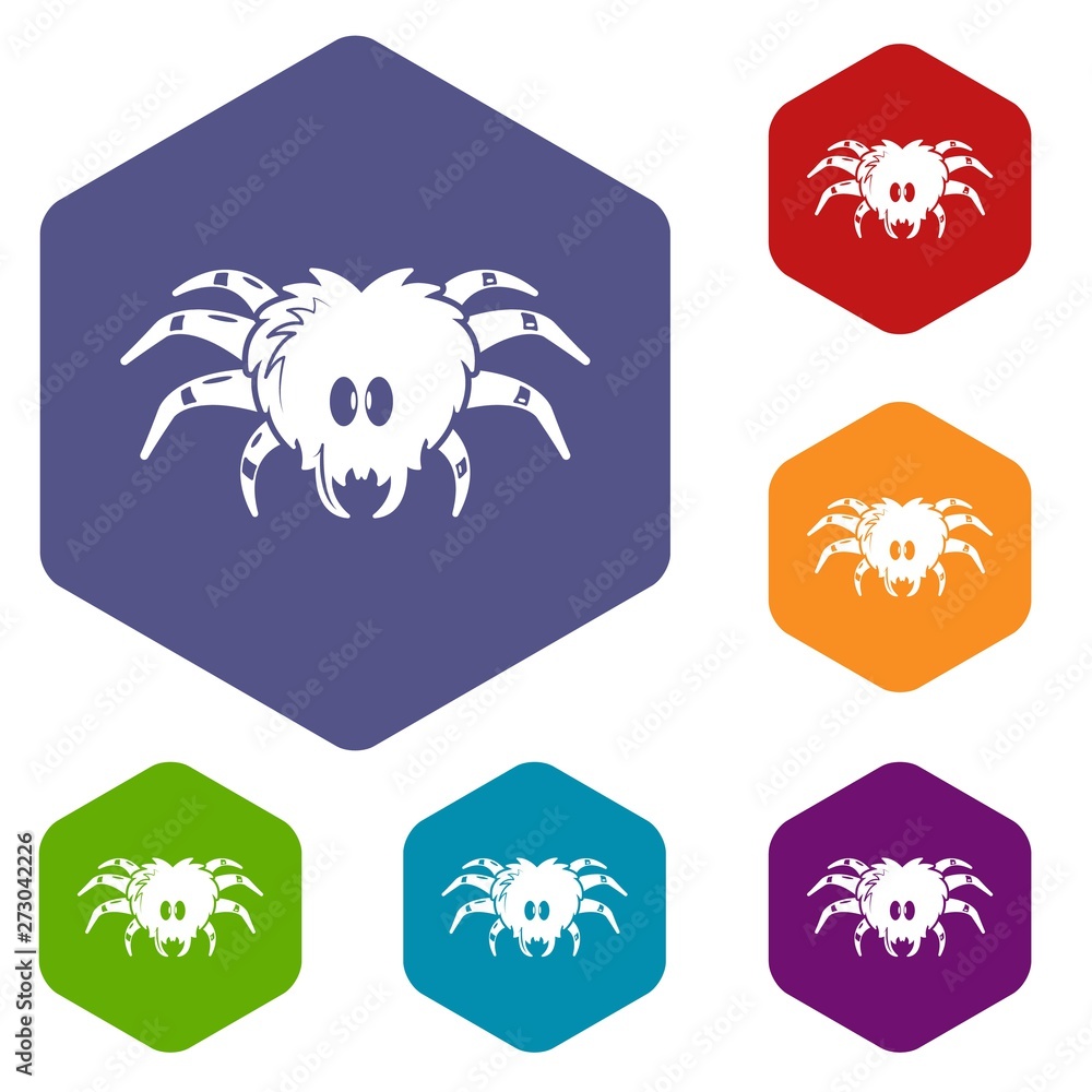 Poster tarantula icon. simple illustration of tarantula vector icon for web