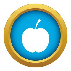 Checkered apple icon blue vector isolated on white background for any design