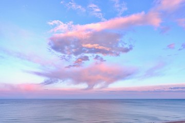 dreamy sunset over the sea