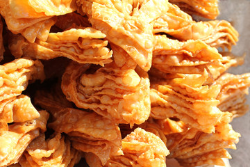 Honey baklava is a dessert from the south of Ukraine, made from baked dough and coated with honey or sugar syrup.